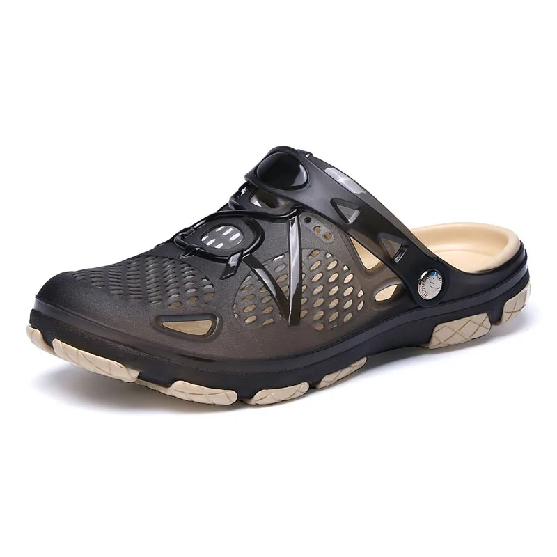 

New Summer Fashion Sneakers Men Shoes Outdoor Slippers Fashion Beach Sandals Jelly Breathable Flip Flops Hollow Casual Footwear