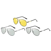 2021 new trend intelligent aviation photochromic sunglasses polarized men day night vision driving sun glasses