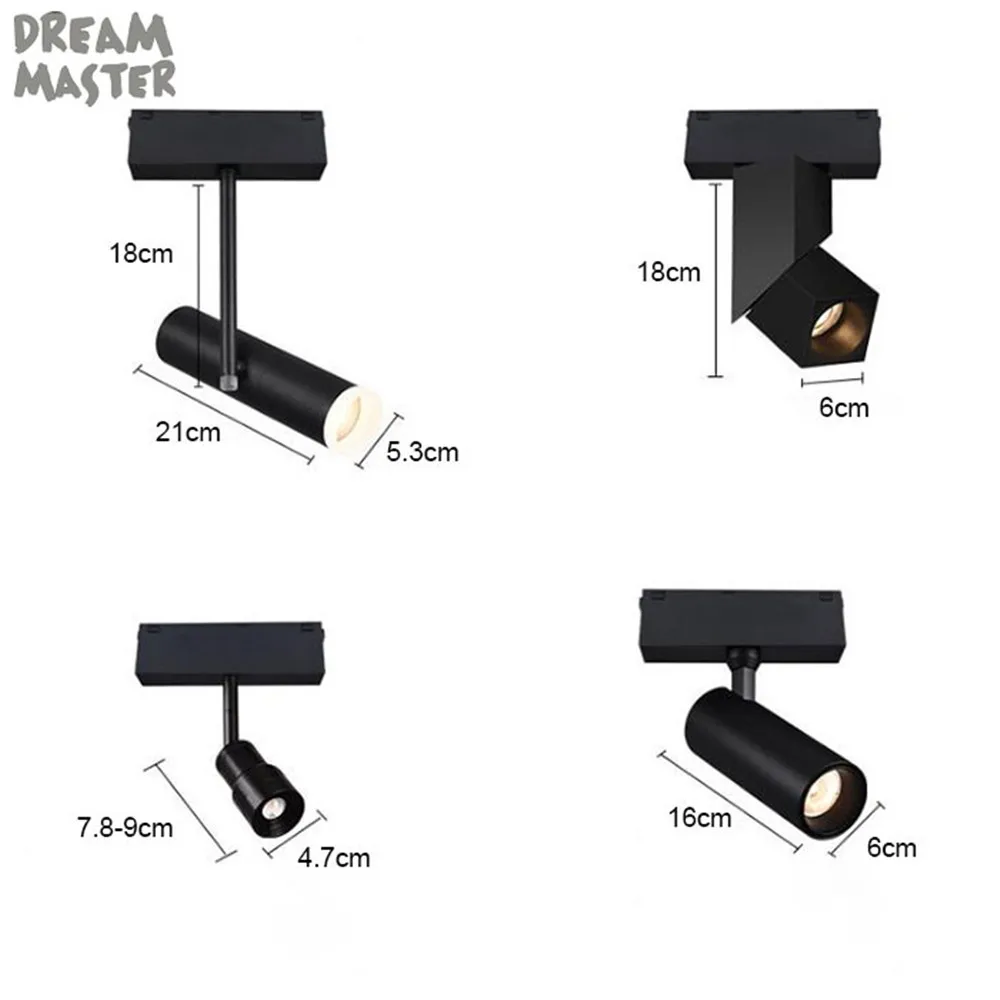Новинка 2019 24 В постоянного тока магнитный Трековый светильник 7 Вт