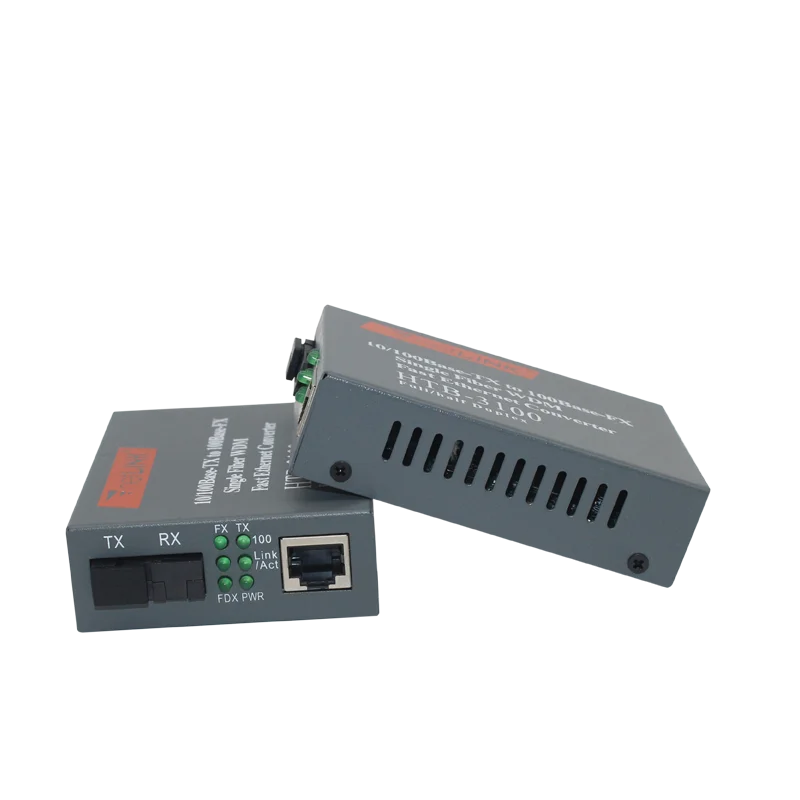 1 пара HTB 3100AB 20 км AB 10/100 Мбит/с волоконно оптический медиа конвертер одиночный