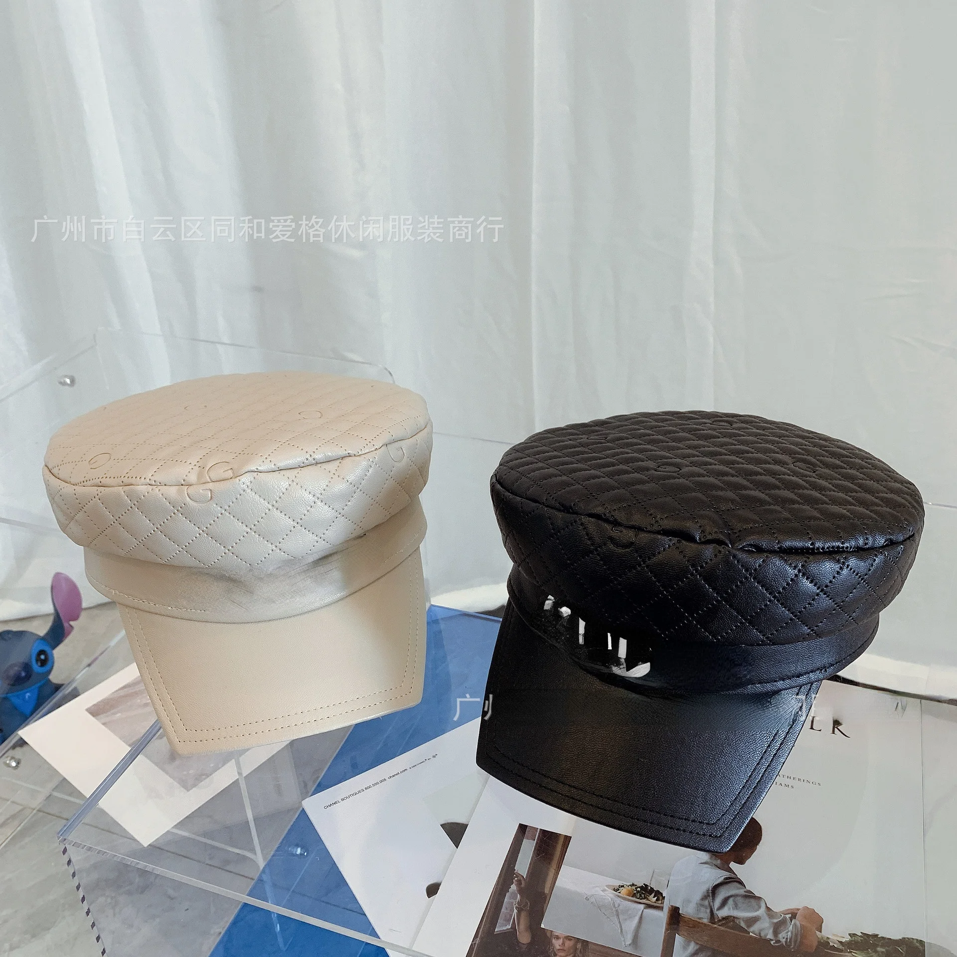 

Кепка морская Военная женская, модная брендовая простая Кепка из искусственной кожи в стиле милитари, светильник Роскошная модная тёмно-си...