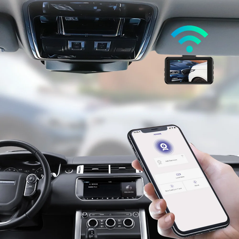 Автомобильная камера AZDOME M17 с двумя объективами ночного видения FHD 1080P