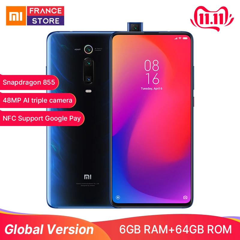Глобальная версия смартфона Xiaomi mi 9T Pro 6 ГБ 64 Red K20 восьмиядерный смартфон Snapdragon 855 39