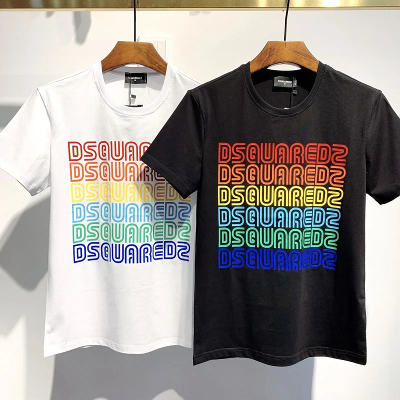 Футболка DSQUARED2 с круглым вырезом Классическая стильная рубашка коротким рукавом