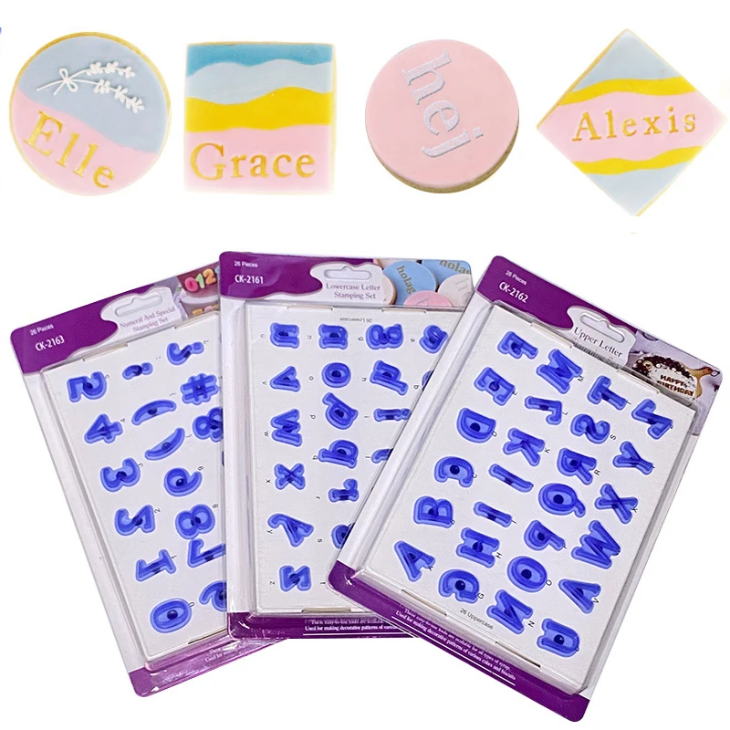 

Uppercase and Lowercase Letters Numbers Cake Cookie Cutting Mold Fondant Chocolate Printing Mold Biscuit Mold DIY Baking Tools