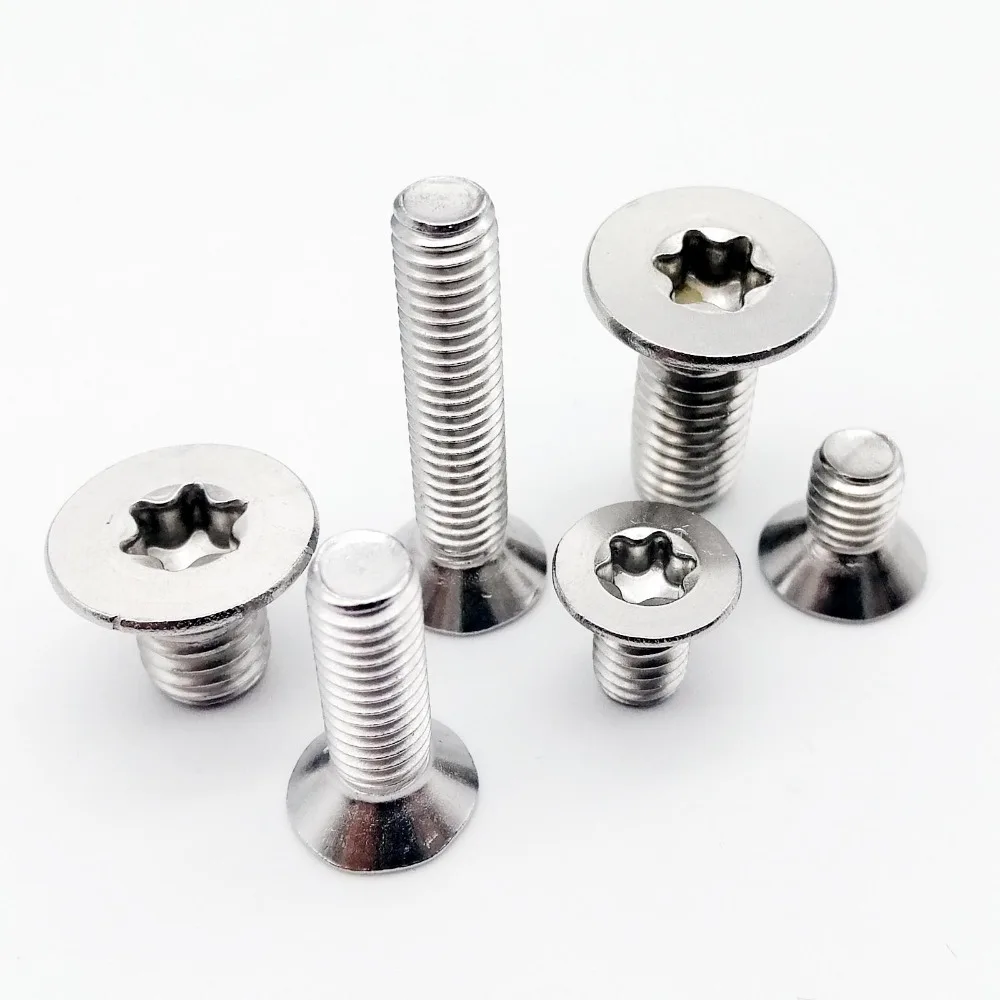 10/50 шт. M1.6 M2 M2.5 M3 M4 M5 M6 M8 304 A2 70 из нержавеющей стали GB2673 шесть Lobe Torx плоская потайная