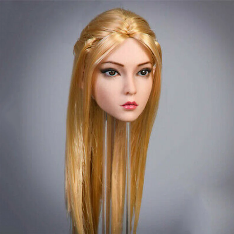 

1/6 светлая женская голова-загар, резная Фигурка YMT029D для тела 12 дюймов