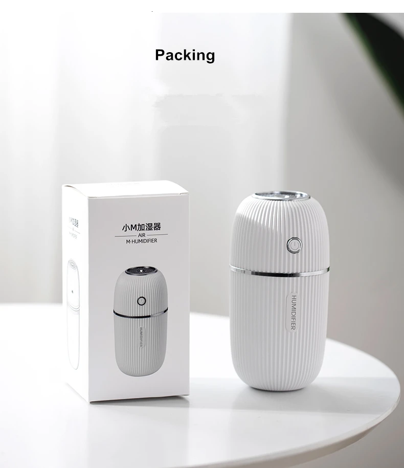 

USB Humidifier Diffuser 300ML Ultrasonic Aroma Essential Oil humificador Home Aromatherapy Mist Maker Portable