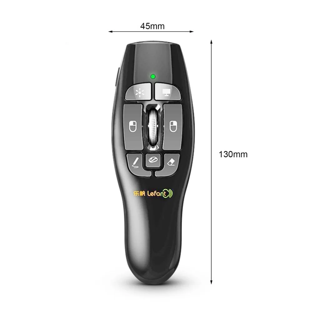 Lefant F8 портативный 2,4 ГГц беспроводной ведущий с красным лазером для PowerPointer Презентация пульт дистанционного управления воздушная Летающая мышь