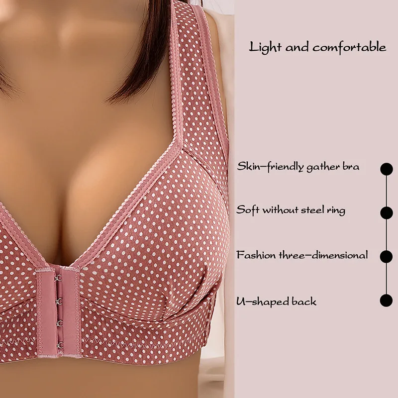 

Front Buckle Thin Sexy Bra Lingeries 2021 New Women Bras Plus Size Breathable Vest Front Fastener Underwear