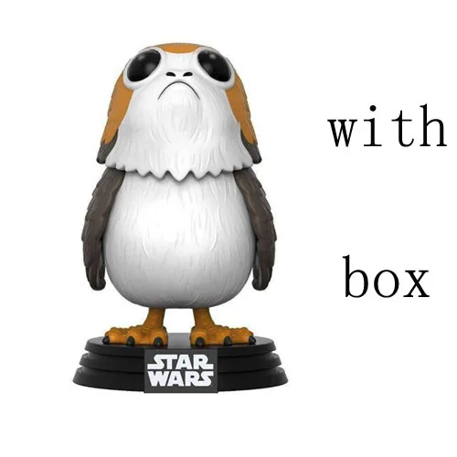 Porg with box Звездные войны порг и первый заказ и боевой штурмовой танк Trooper 10 см Viny Модель Фигурки игрушки - Цвет: Porg with box