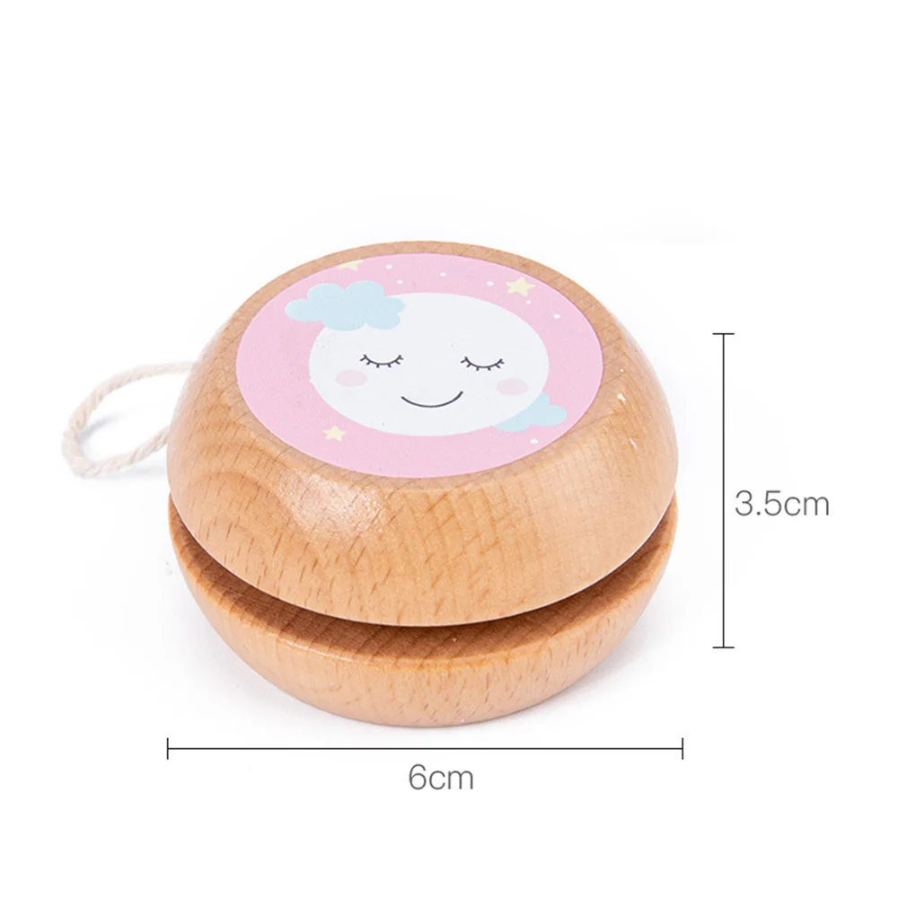 

2Pcs Wooden Yo-yo Toys Lovely Cartoon Animal Pattern Yoyo Toy for Kids Children(Colorful)