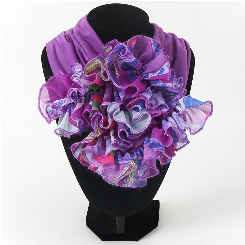 Шелковый шарф воротник тюрбан женские шарфы для волос модная женская бандана