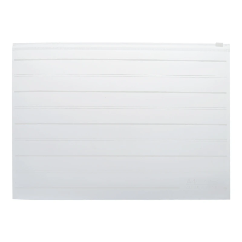 

PVC A4 A5 Clear Transparent Plastic Waterproof Stationery Case Zipper Bag Pouch