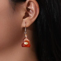 aprilwell cute funny pendant earrings for women summer 2021 aesthetic y2k dangler jewelry resin xo bottle ear drop gift e girl