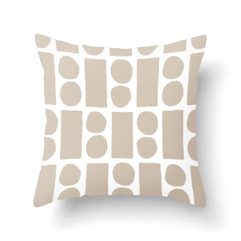 White Plush Dot Printed Cushion Cover Black and Striped Throw Pillow Home Decor Decorative Pillowcase for Sofa Car | Дом и сад