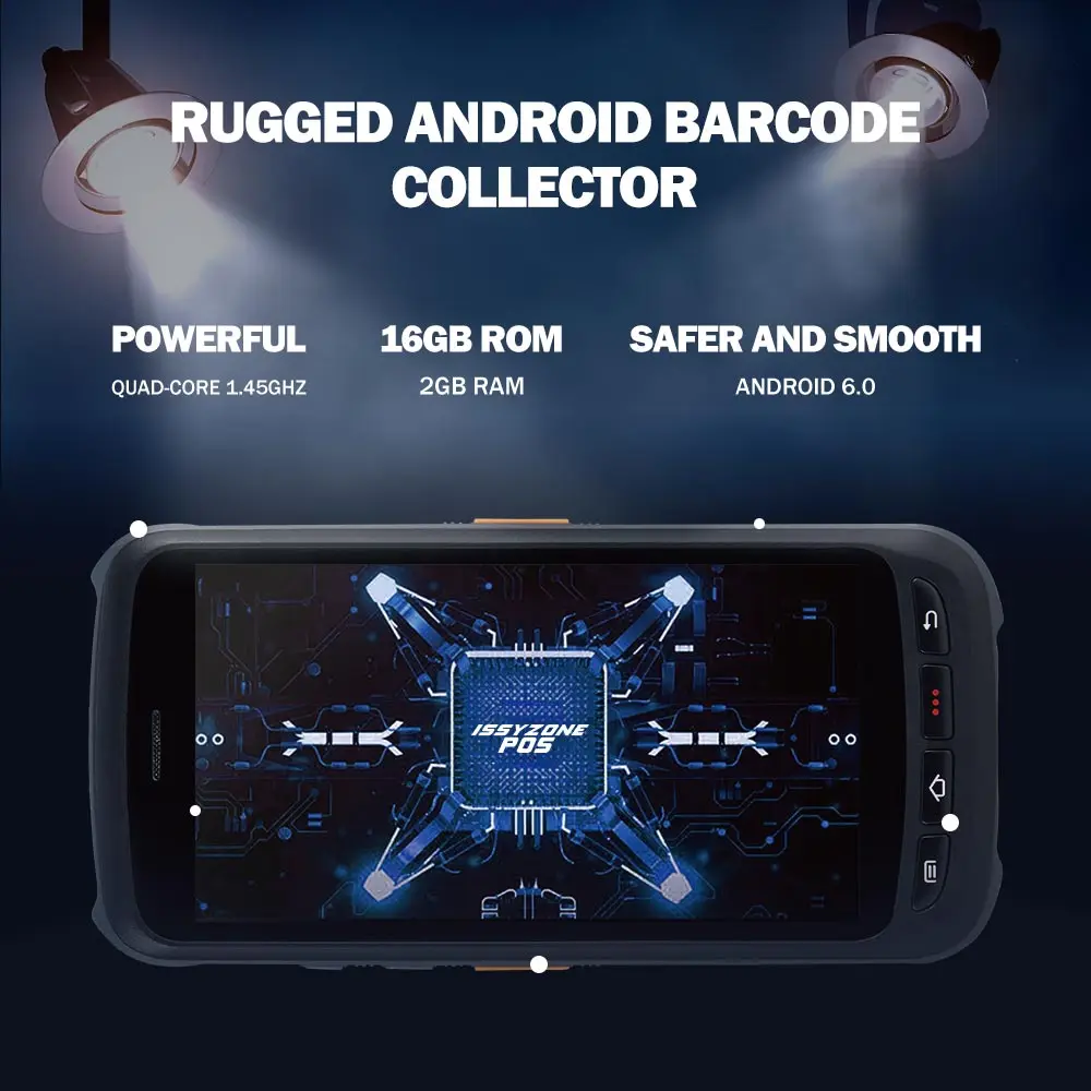 IssyzonePOS Ручной Android сканер pos-терминал 2D штрих-код PDA прочный сканер 4G WiFi gps Bluetooth NFC PDA сборщик данных