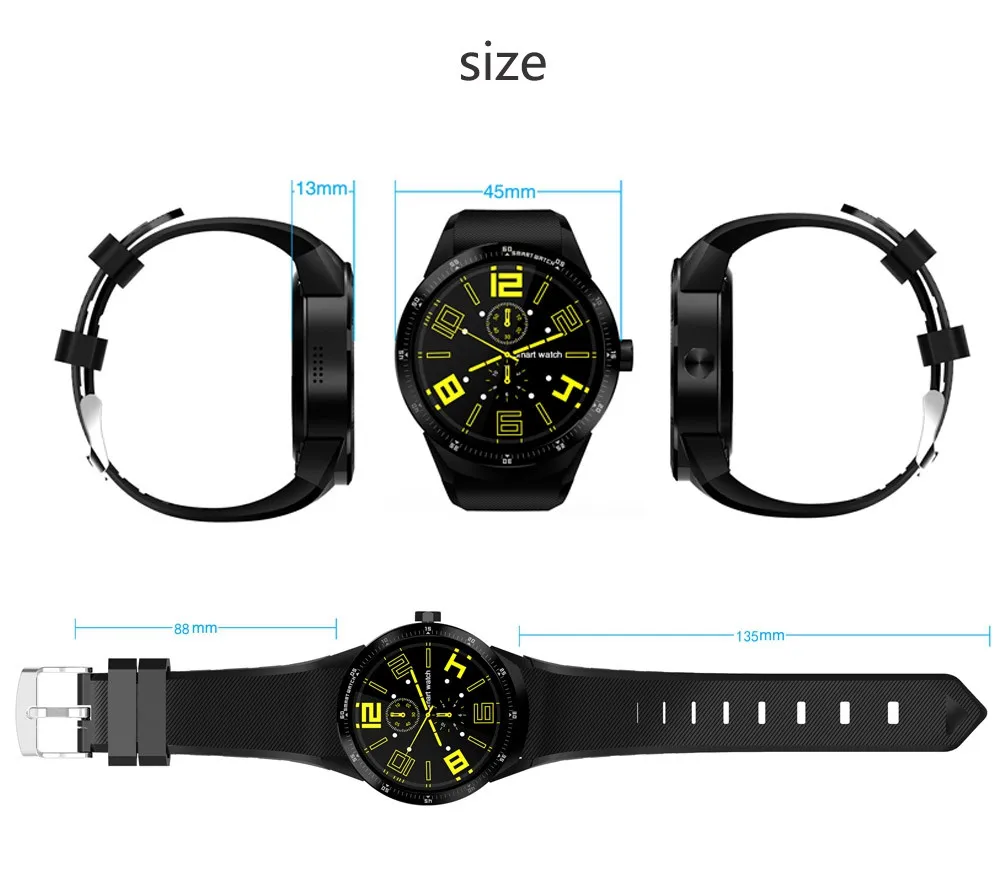 Beautyss Bluetooth 3g Android Смарт часы SIM телефон gps 4 Гб двухъядерный amazfit bip IP68 | Электроника
