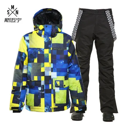 2020 супер теплая Мужская лыжная куртка брюки лыжный костюм Одежда для сноуборда
