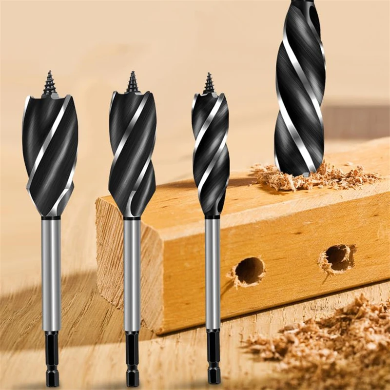 10-32 мм сверло по дереву шестигранным хвостовиком Четыре слота четыре лезвия