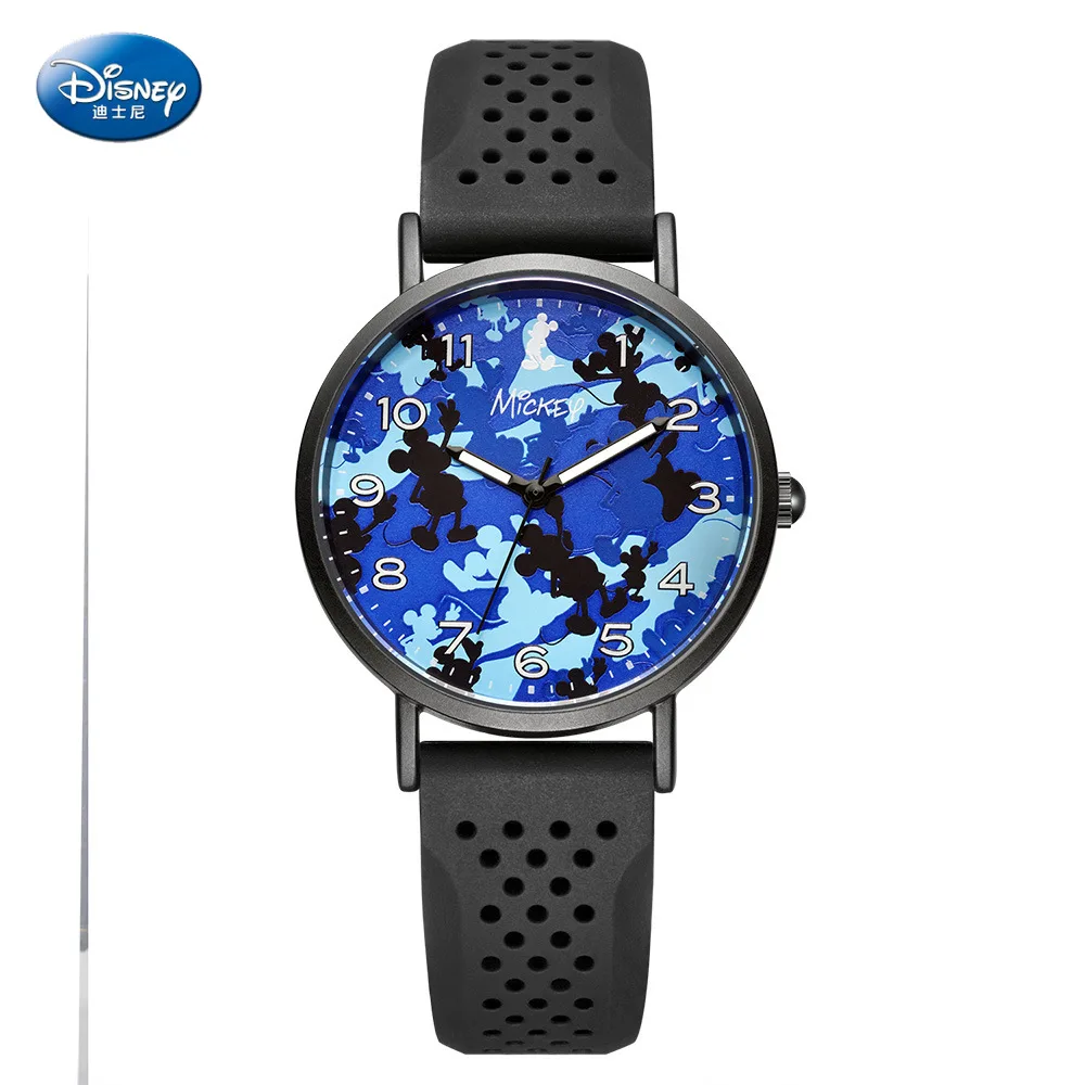 

Disney Men's Watch Fashion Unique Vintage Tape Men's Watchc Mickey Mouse Camouflage Trend Personality 3Bar Alloy Quartz