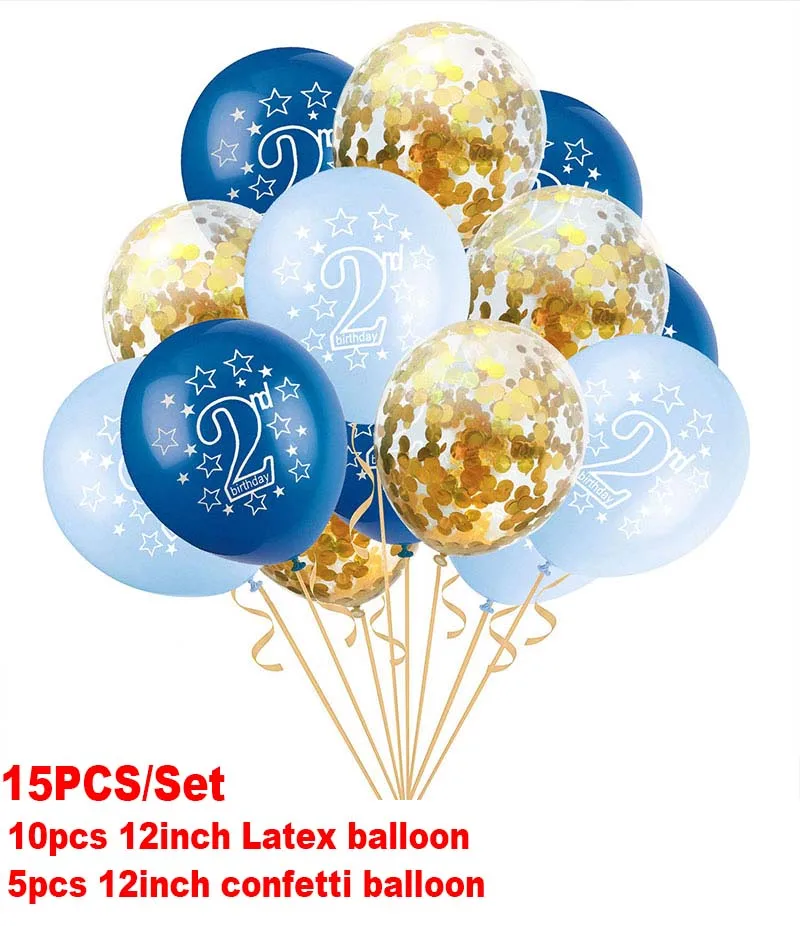 2 года День рождения баннерные шары 2-й день украшения дети мальчик девочка