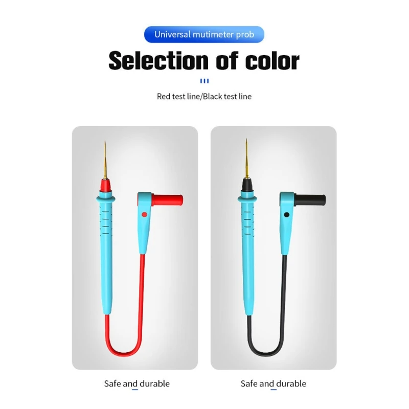 

A Set of 2Pcs Super Practical Ge-neral Purpose Ultra-fine Multimeter Probe Test Line Electrical Multimeter Test Leads