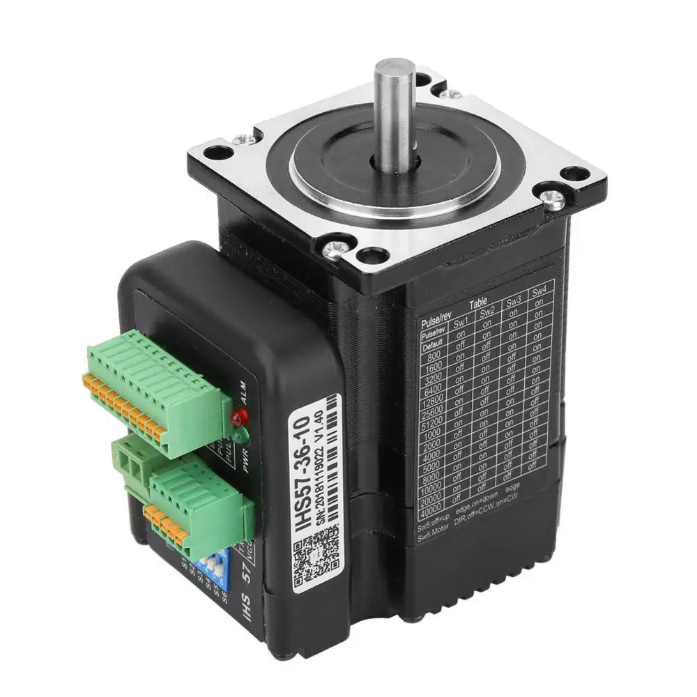 NEMA24 3 Нм в интегрированном замкнутом цикле шаговый двигатель с драйвером 36VDC iHSS60 36