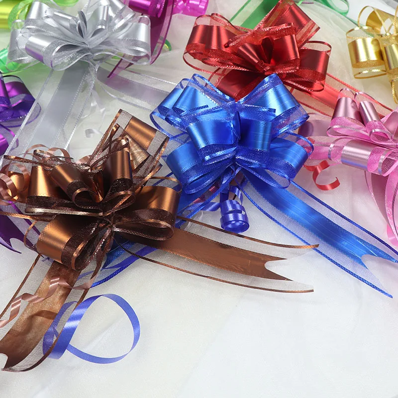 

20PCS Beautiful Pull Bow Ribbon Gift Packing flower bow Bowknot Party Wedding Car Room Decoration Party DIY Festive Suppy