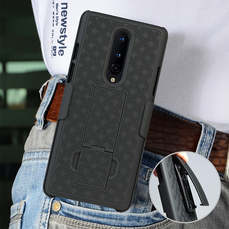 

2020 New arrival Hot selling Hard PC protective case holster combo case for oneplus 8 with kickstand