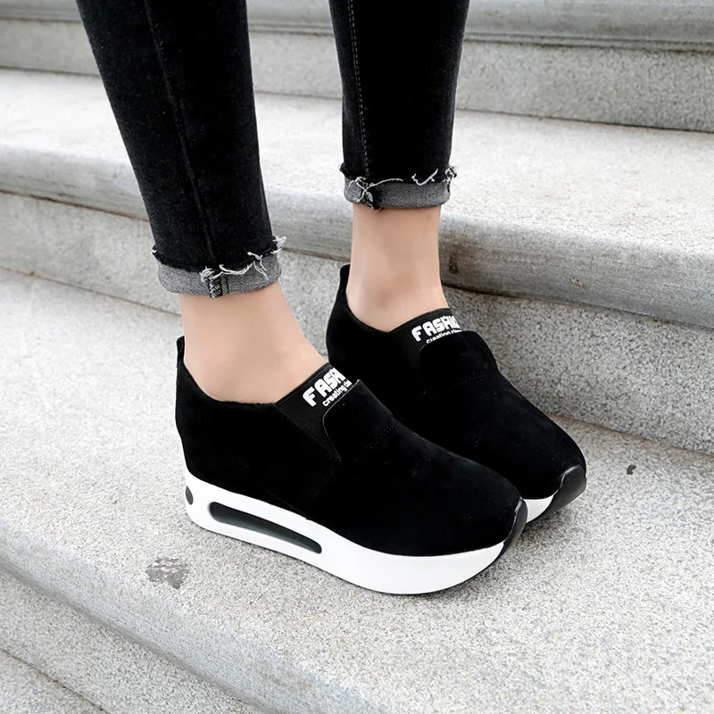 Женские кроссовки из ПУ кожи на высоком каблуке|Женские и кеды| |