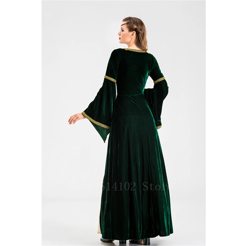 Женский маскарадный костюм средневековой расцветки карнавальное