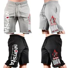 Мужские повседневные шорты с надписью, черные шорты с принтом, лето 2019