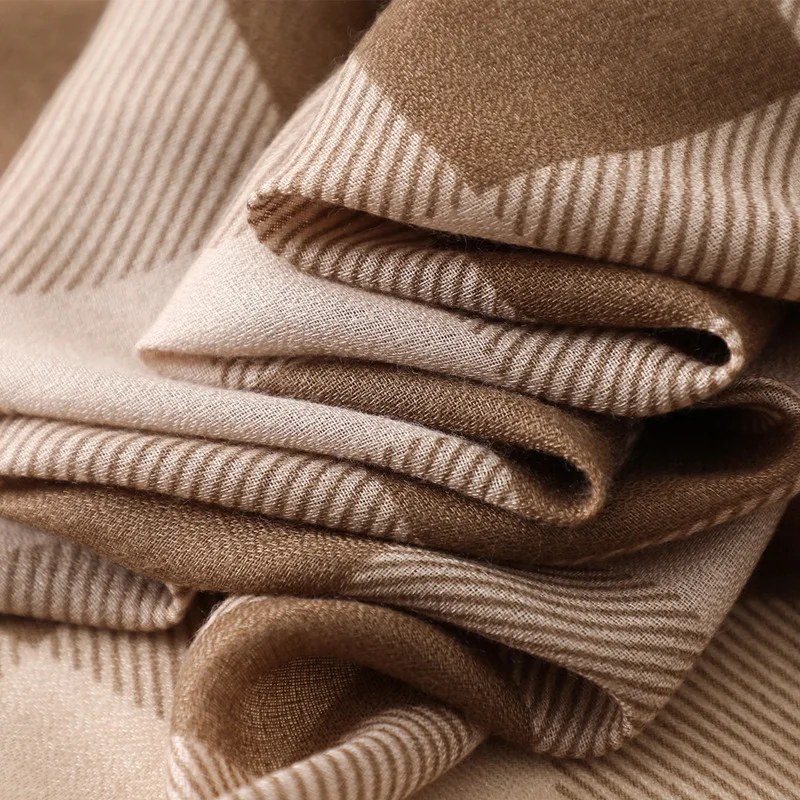 Женский хлопковый шарф в клетку шали и накидки для путешествий зимний из пашмины