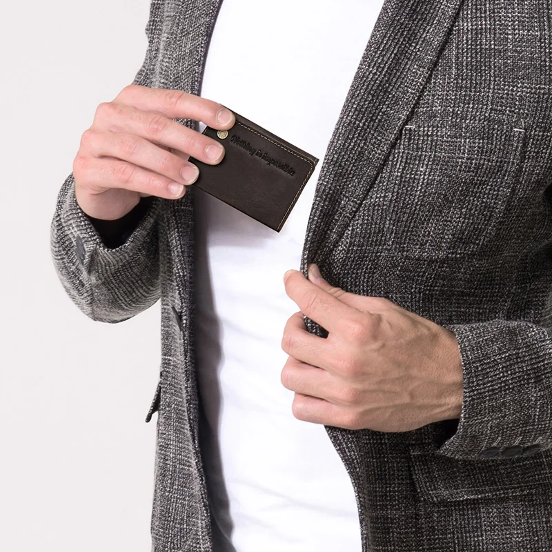 GZCZ Rfid держатель для карт кожаные мужские бумажники кошелек Алюминиевый