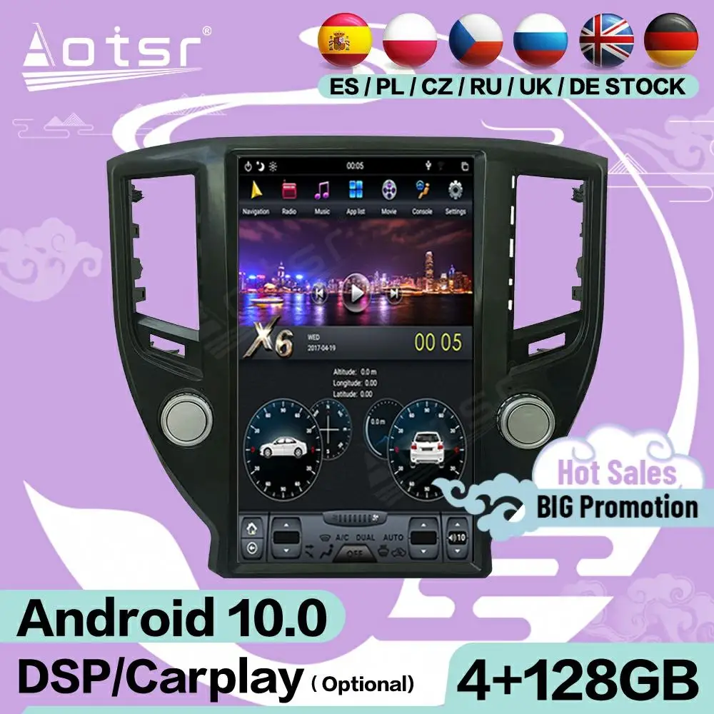 

Мультимедийный стереопроигрыватель Carplay Tesla, 4 + 128 ГГц, Android 9,0, для Toyota Crown 2014, автомагнитола 2 Din, стереоприемник, головное устройство