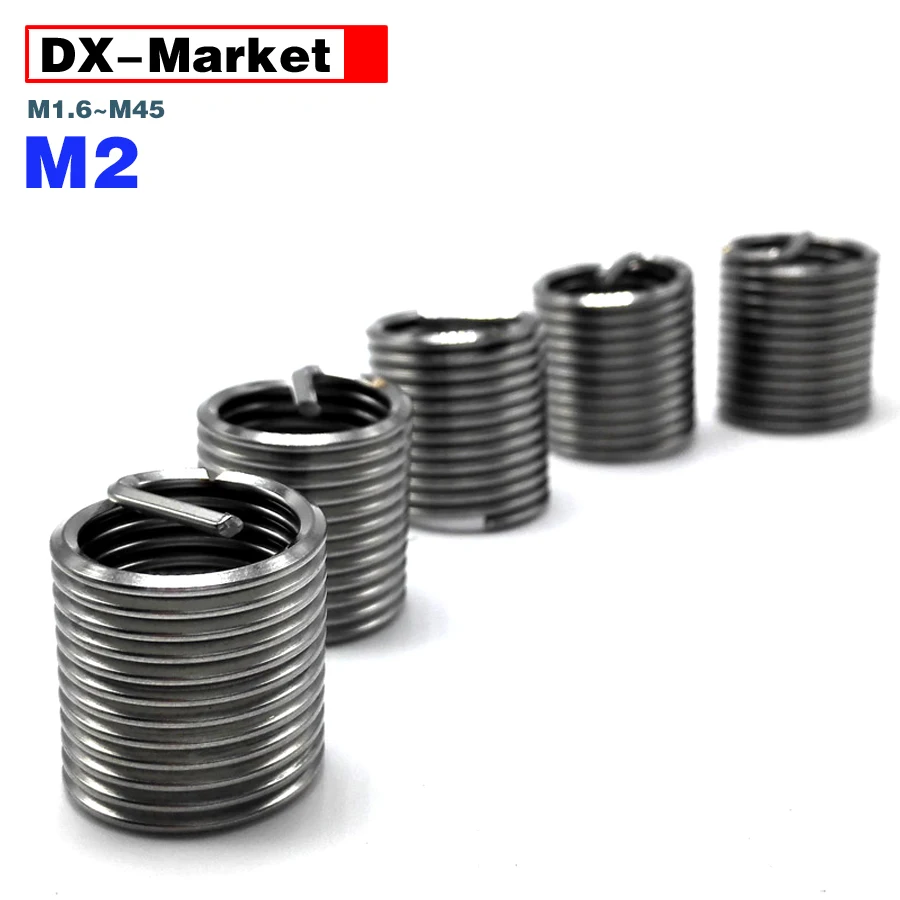

M2 Threaded Inserts , 304 Stainless Steel Wire Thread Insert Fastener , M2*0.4p ,G003