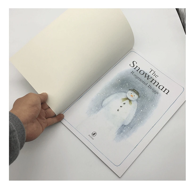 Детская книжка раскраска с изображением снеговика Обучающие английские книги