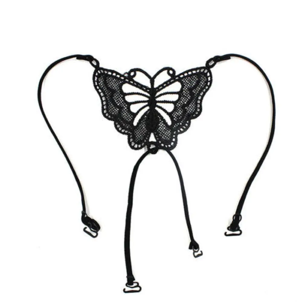 Женский кружевной бюстгальтер с большими бабочками регулируемый без бретелек на
