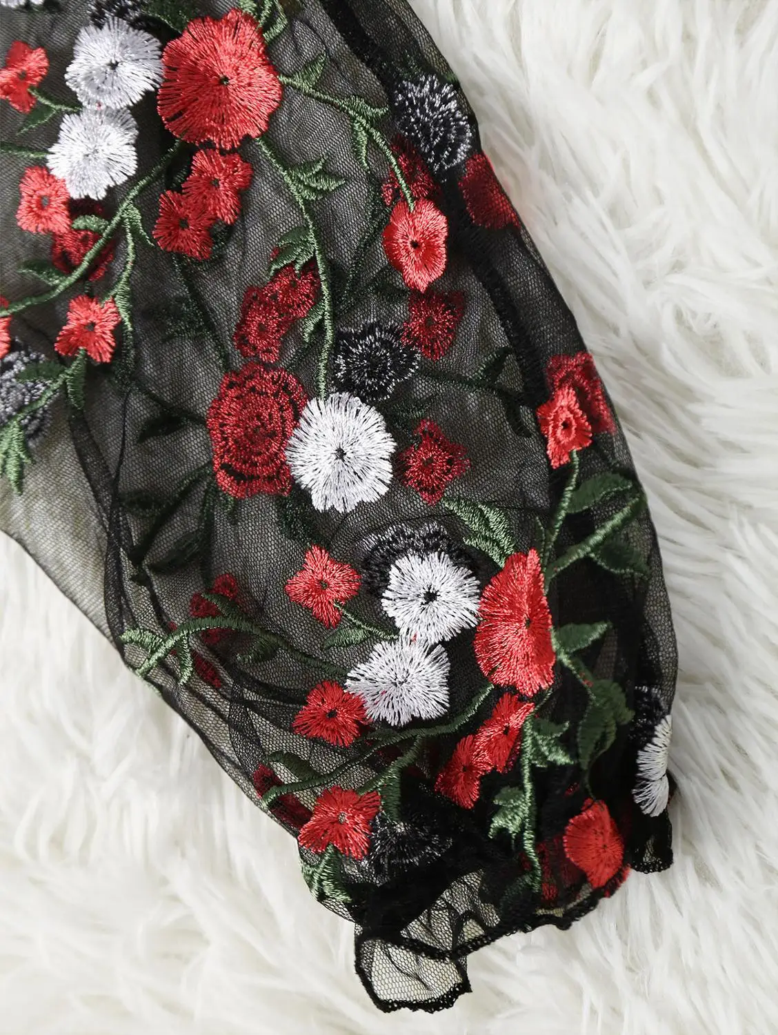 ZAFUL Симпатичные Женщины Повседневная Блузка Рубашка Женская Мода Вышитые С Плеча