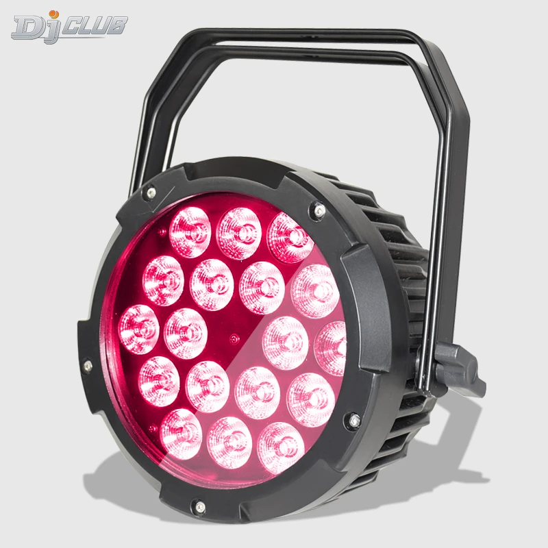 Алюминиевый уличный светодиодный светильник с пар 18x18 Вт RGBWA + УФ 6 в 1 плоский IP65