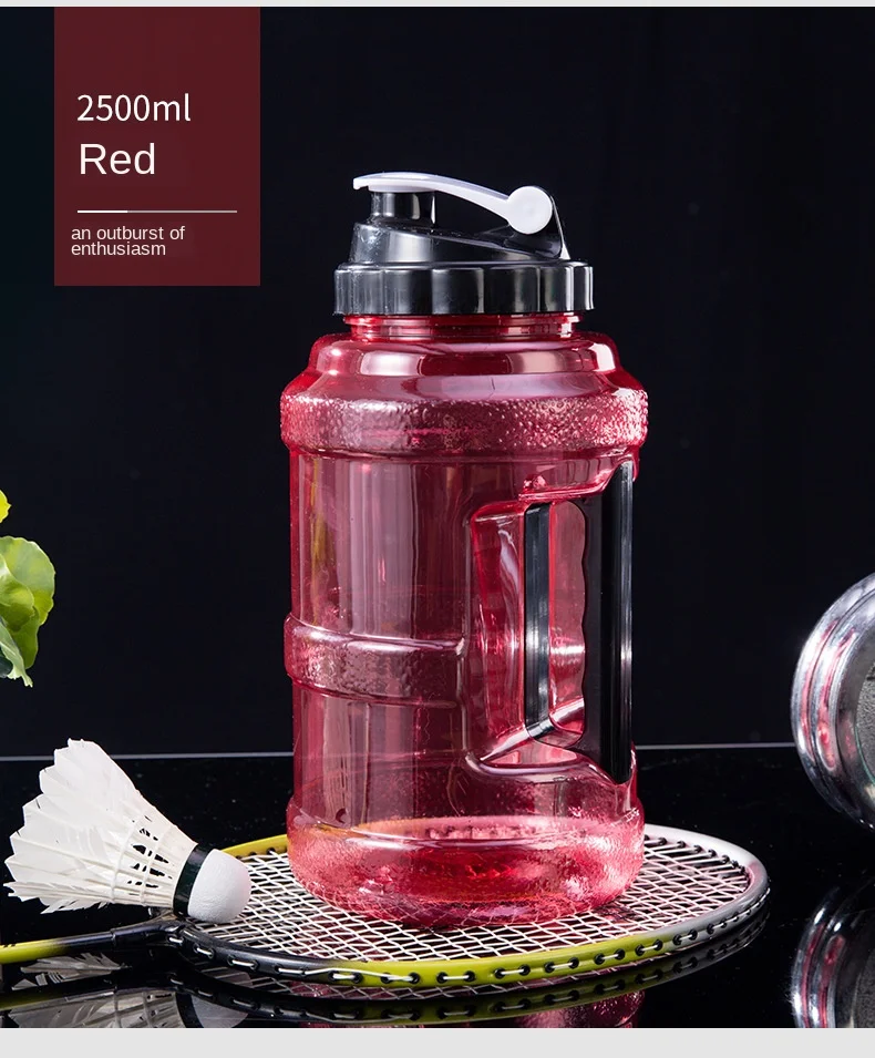 

2.5L Wide Mouth Plastic Sport Water Bottle Outdoor Sports Large Capacity Space BPA Free Drinking bottle water WJ817