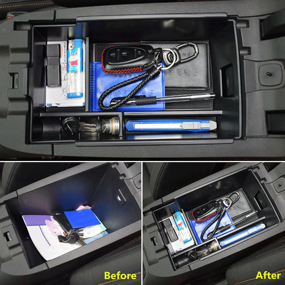 

Interior Armrest Storage Box Organizer Holder Mat For Chevrolet Equinox