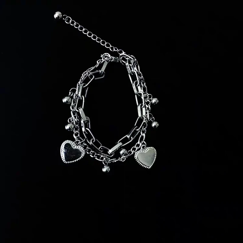 

Women's simple style heart-shaped bracelet hip-hop style bracelet for women jewelry ornaments