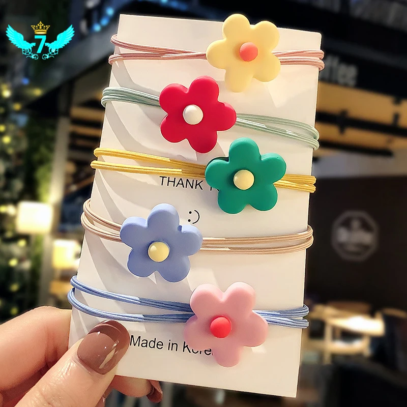 

Эластичные волосы, Шпилька для волос, веревка для волос, головной убор, подарок, резинки конфетного цвета, цветок, принцесса, женщины, девушк...