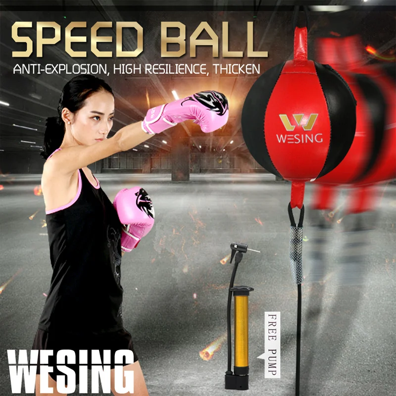 

Wesing Double End Leather Boxing Speed Ball Bag Sanda Boxer Raising Reaction Training Fitness Training bag