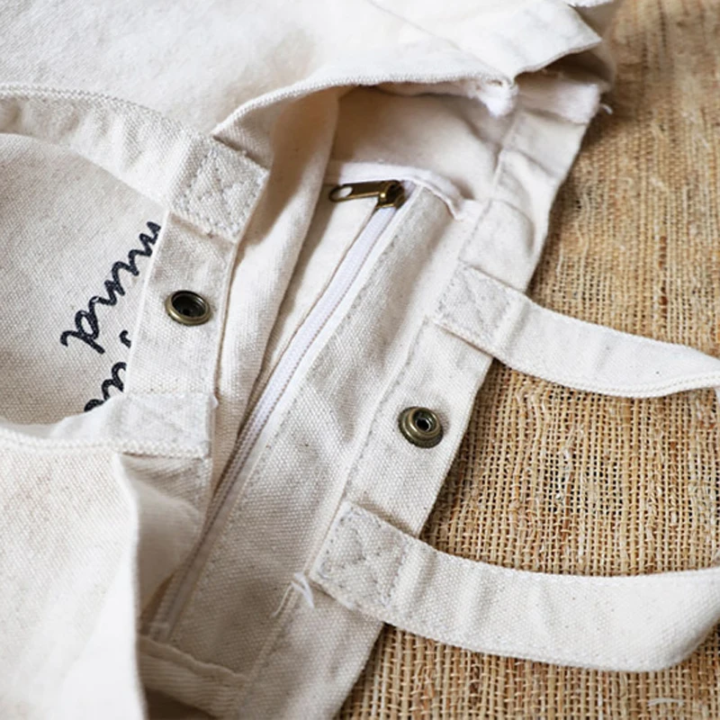 

Foldable shopping bag canvas Tote Folding pouch handbags Convenient Large-capacity storage bags