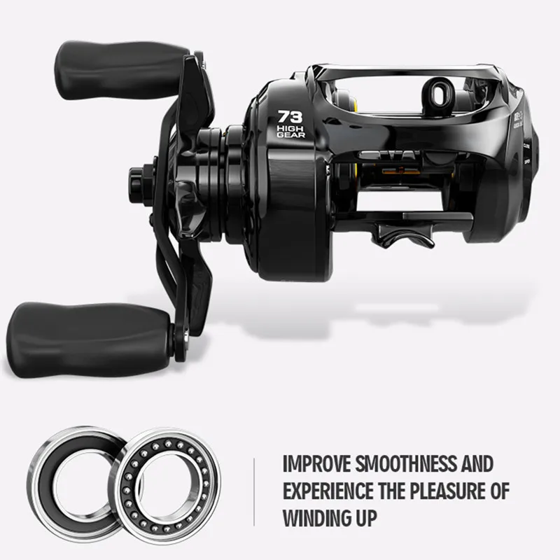 Baitcasting Fishing Reel 18 Ball Bearings Ultralight Spool Bait Casting Saltwater Freshwater fishing wheel | Спорт и развлечения