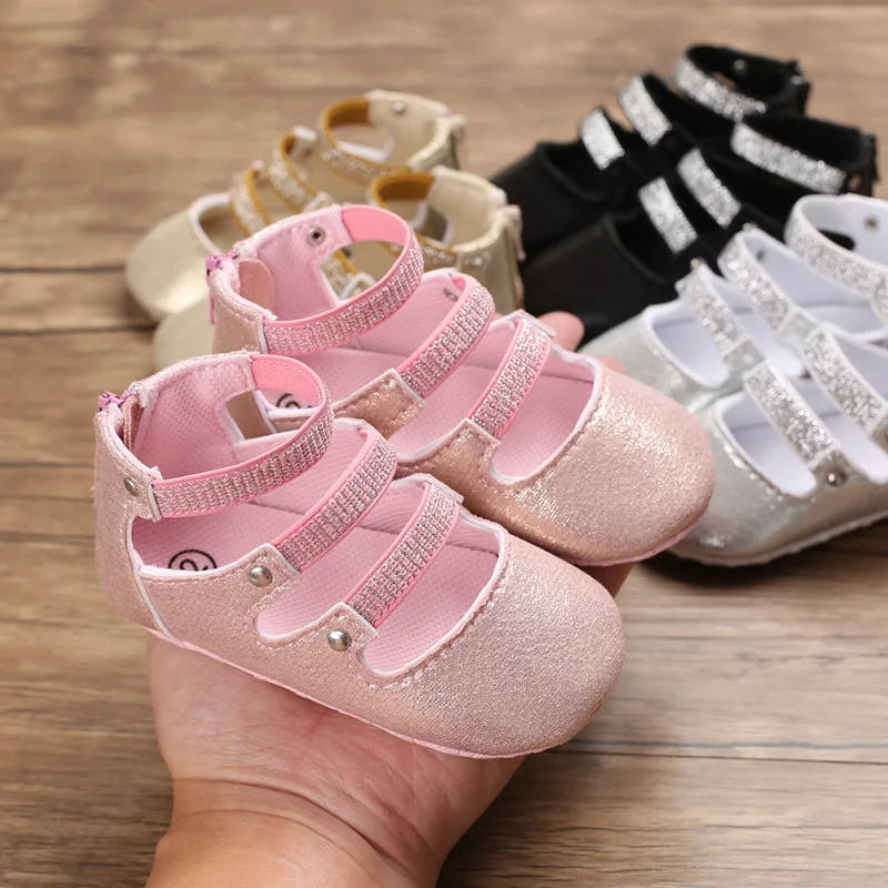 

Spring autumn Newborn Shoes Toddler Infant girl soft bottom baby bling shoes indoor First Walker C-609TX02