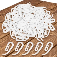 100pcsset curtain hanging hooks ring window curtain hanger hooks white plastic curtain hook for car home office curtain